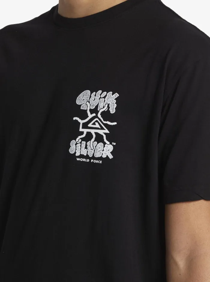 Quiksilver Global Force TShirt Black Mens Tees Quiksilver Global Force TShirt Black Mens Tees