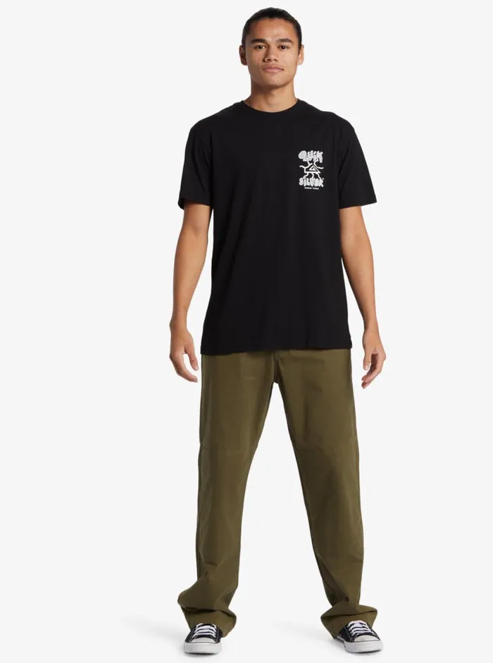 Quiksilver Global Force TShirt Black Mens Tees Quiksilver Global Force TShirt Black Mens Tees