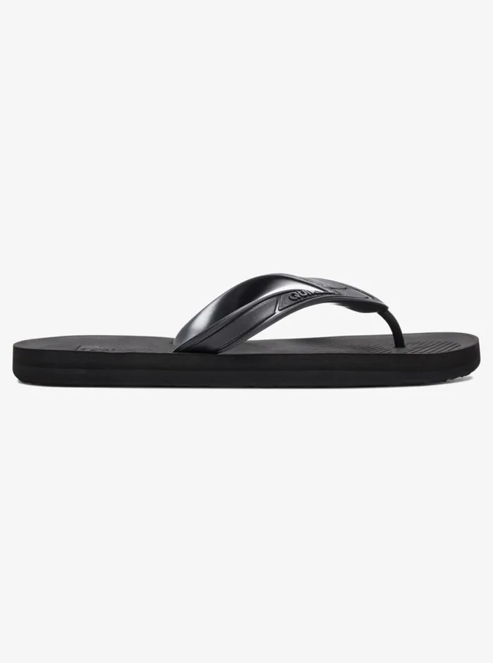 Quiksilver Haleiwa FlipFlops Solid Black Mens Sandals Quiksilver Haleiwa FlipFlops Solid Black Mens Sandals