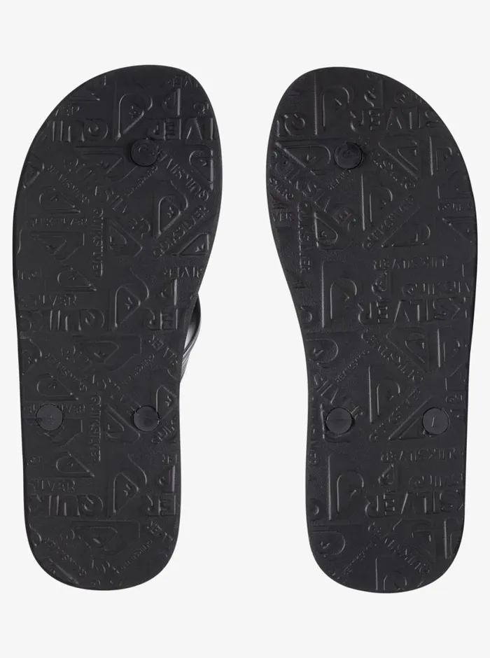 Quiksilver Haleiwa FlipFlops Solid Black Mens Sandals Quiksilver Haleiwa FlipFlops Solid Black Mens Sandals