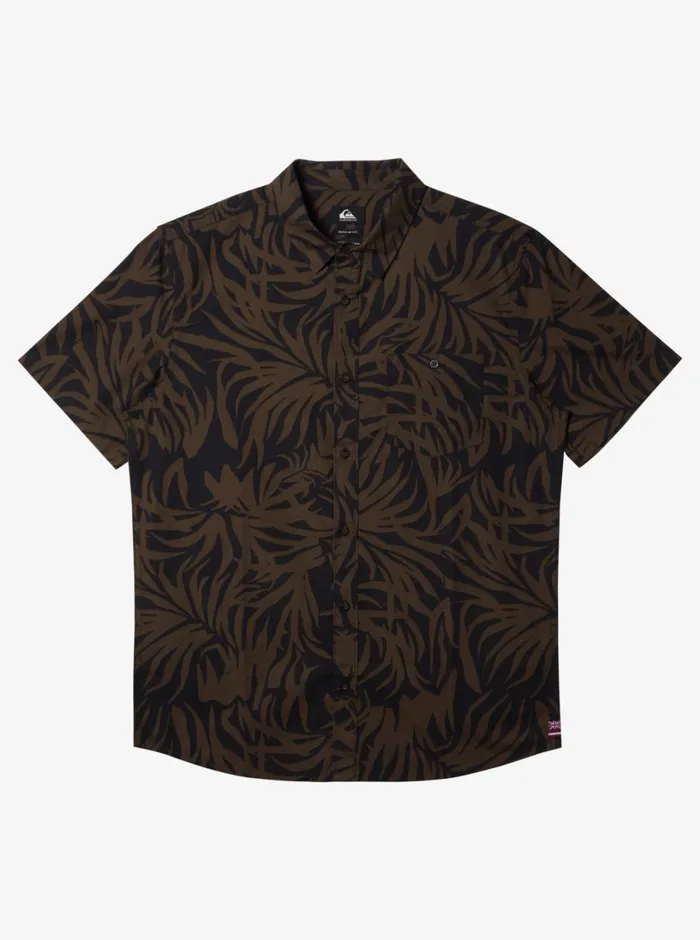 Quiksilver Hawaii Foliage Woven Hawaiian Shirt Tarmac Mens Shirts and Polos