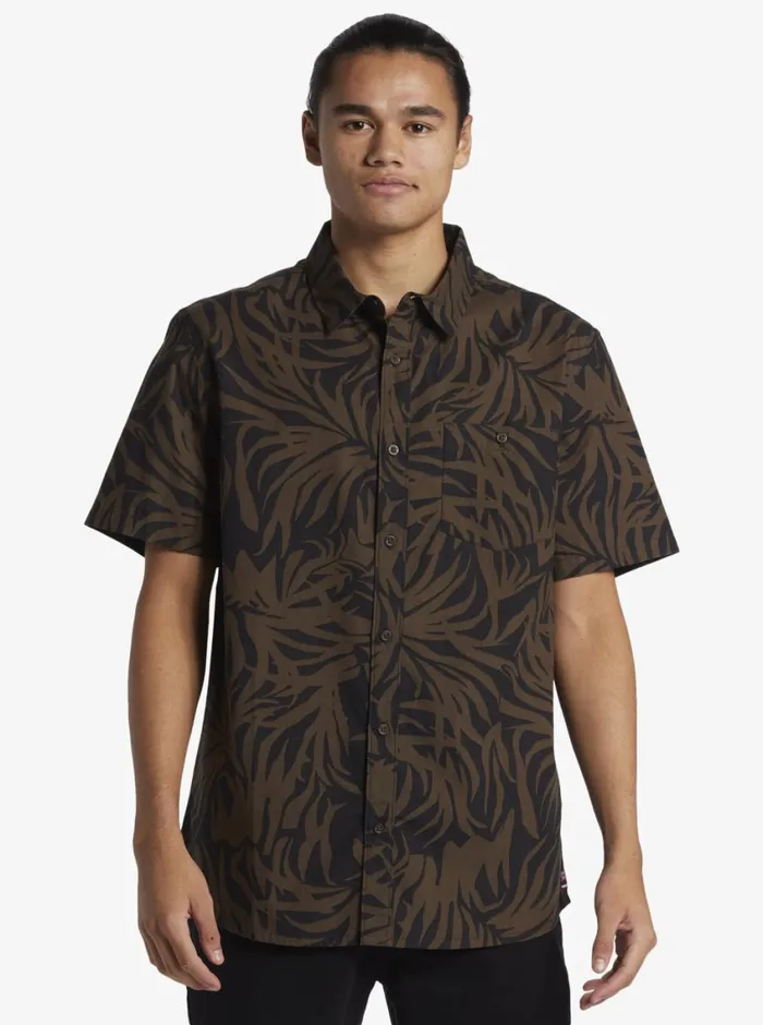 Quiksilver Hawaii Foliage Woven Hawaiian Shirt Tarmac Mens Shirts and Polos Quiksilver Hawaii Foliage Woven Hawaiian Shirt Tarmac Mens Shirts and Polos