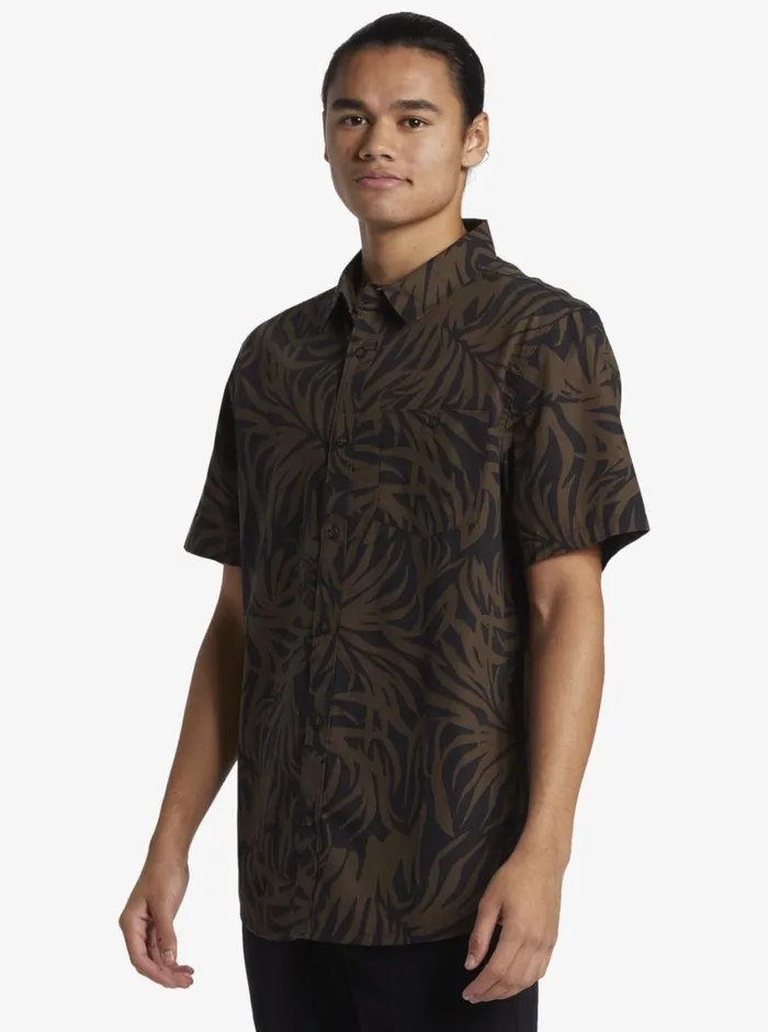 Quiksilver Hawaii Foliage Woven Hawaiian Shirt Tarmac Mens Shirts and Polos Quiksilver Hawaii Foliage Woven Hawaiian Shirt Tarmac Mens Shirts and Polos