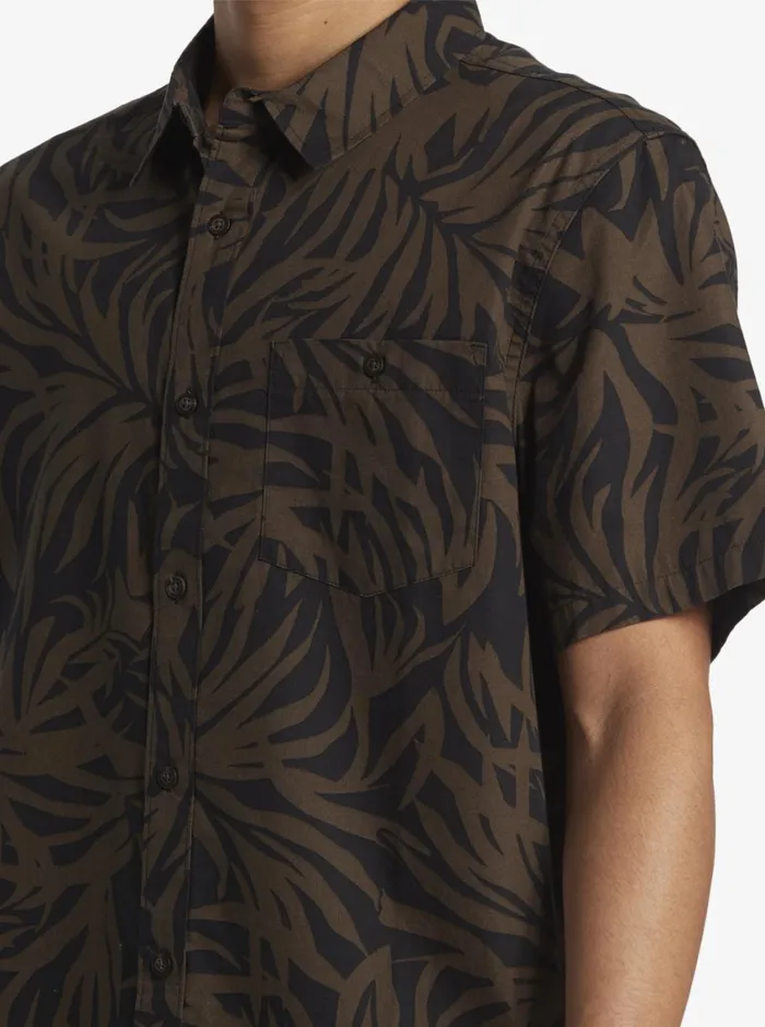 Quiksilver Hawaii Foliage Woven Hawaiian Shirt Tarmac Mens Shirts and Polos Quiksilver Hawaii Foliage Woven Hawaiian Shirt Tarmac Mens Shirts and Polos