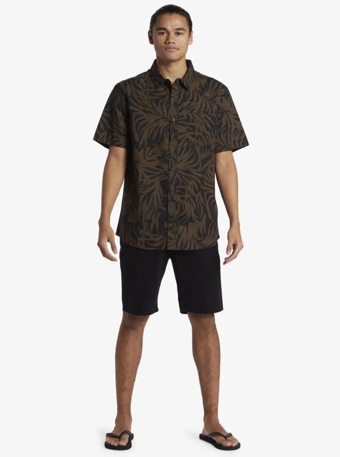 Quiksilver Hawaii Foliage Woven Hawaiian Shirt Tarmac Mens Shirts and Polos Quiksilver Hawaii Foliage Woven Hawaiian Shirt Tarmac Mens Shirts and Polos