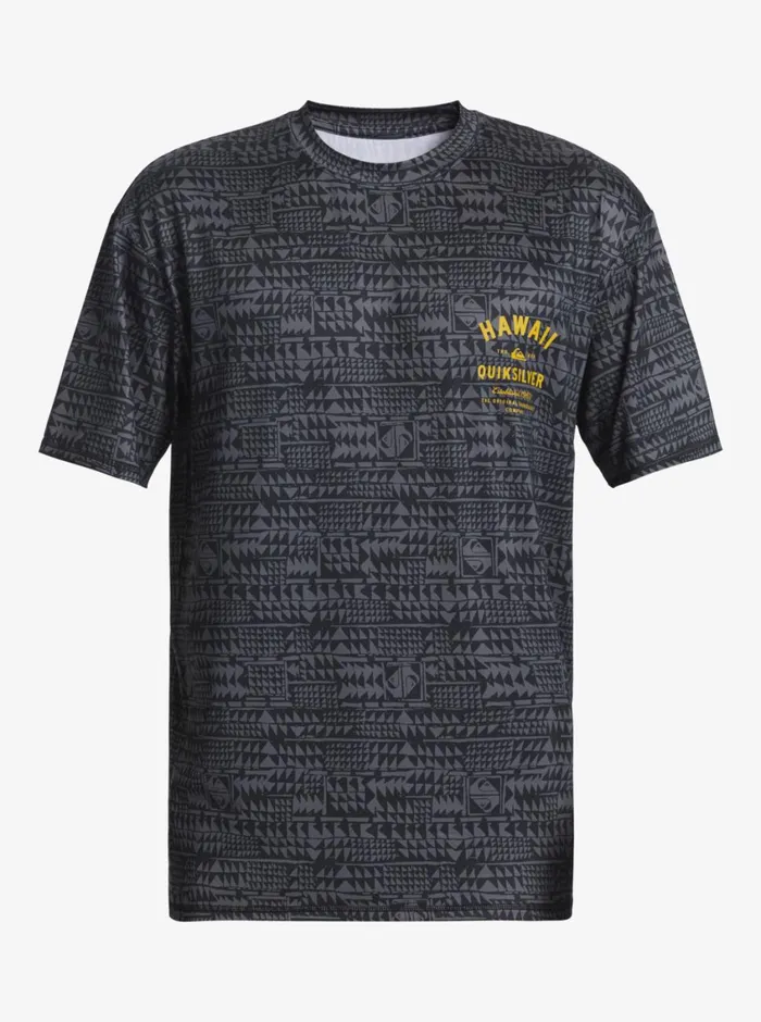 Quiksilver Hawaii Multiply Surf Tee Black Mens Rashguards