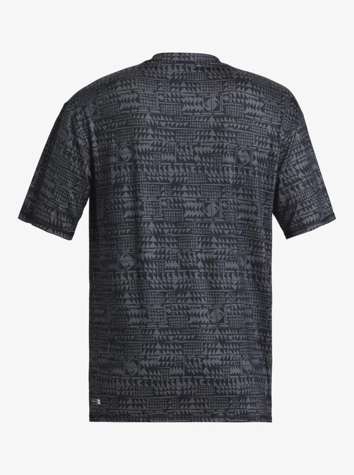 Quiksilver Hawaii Multiply Surf Tee Black Mens Rashguards Quiksilver Hawaii Multiply Surf Tee Black Mens Rashguards