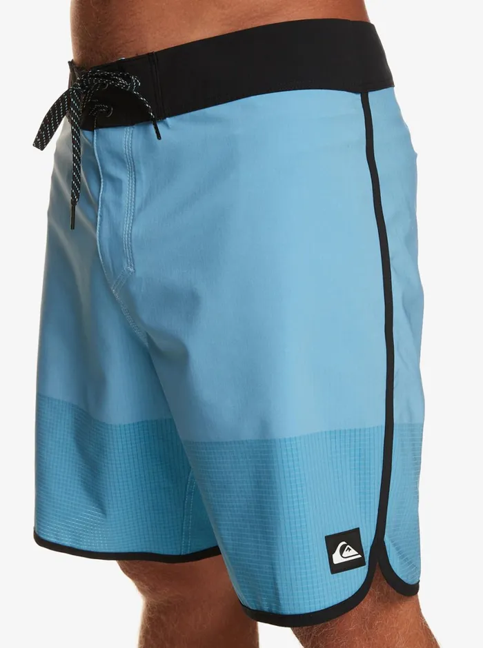 Quiksilver Highline Scallop 19034 Boardshorts Azure Blue Mens Shorts and Amphibians Quiksilver Highline Scallop 19034 Boardshorts Azure Blue Mens Shorts and Amphibians