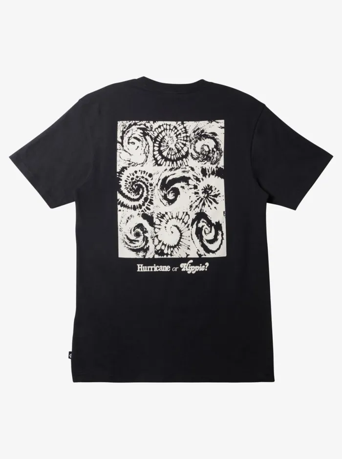 Quiksilver Hurricane Or Hippie TShirt Black Mens Tees Quiksilver Hurricane Or Hippie TShirt Black Mens Tees