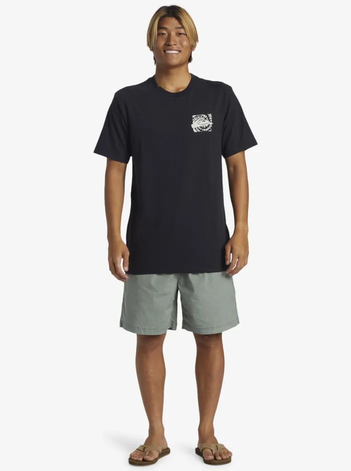 Quiksilver Hurricane Or Hippie TShirt Black Mens Tees Quiksilver Hurricane Or Hippie TShirt Black Mens Tees