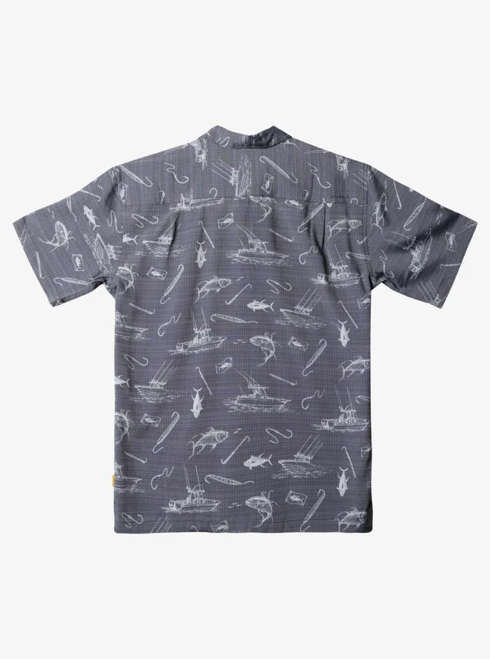 Quiksilver Line Spinner Short Sleeve Shirt Black Line Spinner MensWaterman Shirts and Polos Quiksilver Line Spinner Short Sleeve Shirt Black Line Spinner MensWaterman Shirts and Polos