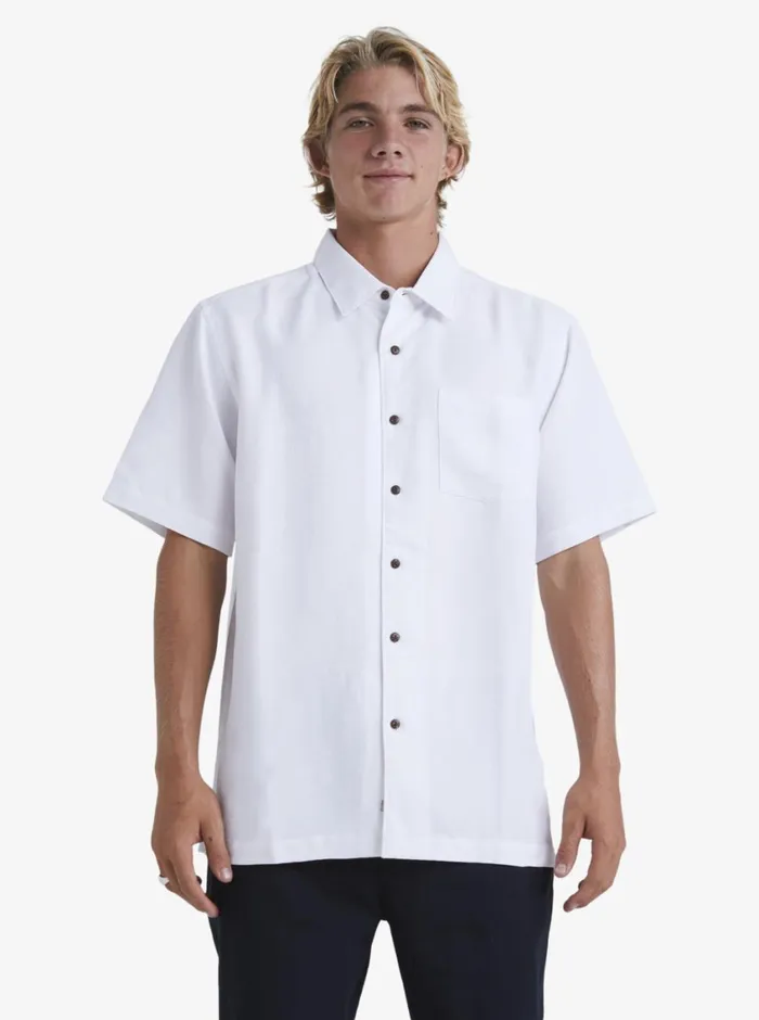 Quiksilver Manele Bay Short Sleeve Shirt White MensWaterman Shirts and Polos Quiksilver Manele Bay Short Sleeve Shirt White MensWaterman Shirts and Polos
