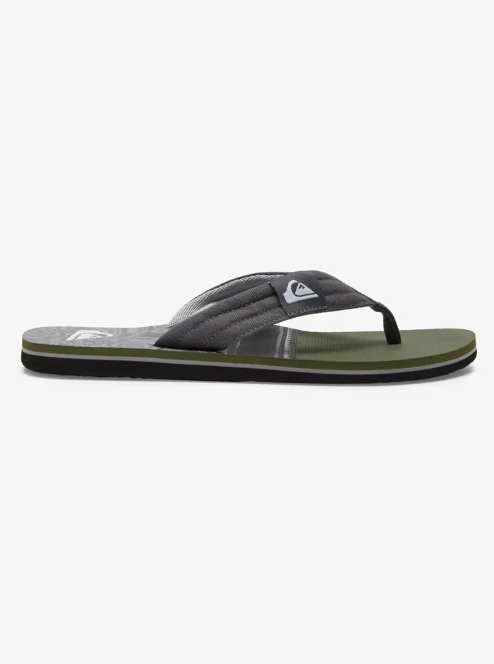 Quiksilver Molokai Layback Sandals Blackgreengrey Mens Sandals