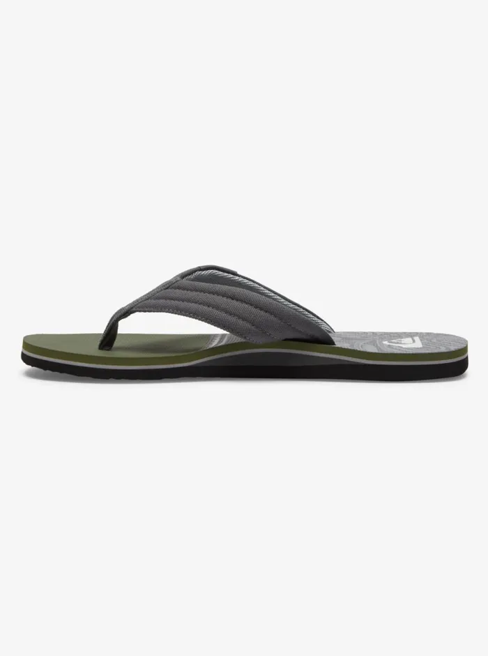 Quiksilver Molokai Layback Sandals Blackgreengrey Mens Sandals