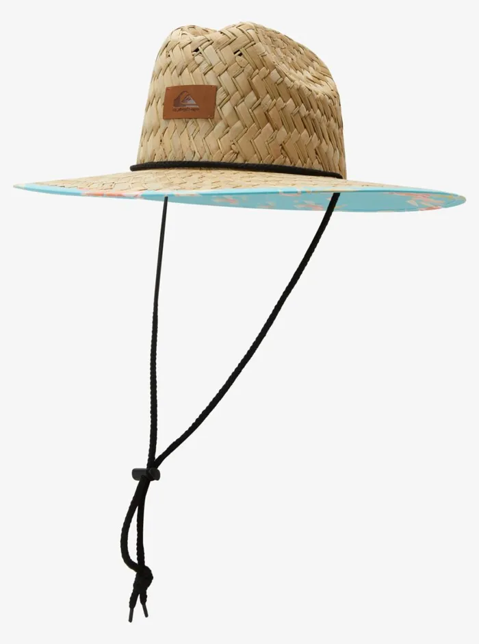 Quiksilver Outsider Straw Lifeguard Hat Blue Radiance Mens Hats