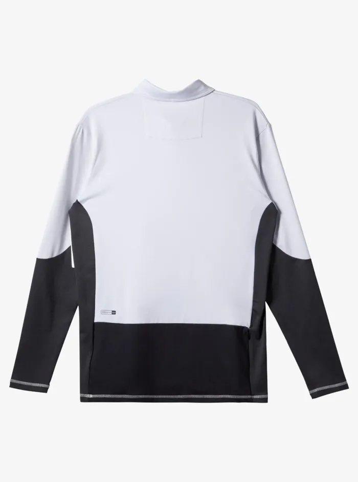 Quiksilver Piscator Polo Long Sleeve UPF 50 Surf TShirt White MensWaterman Rashguards
