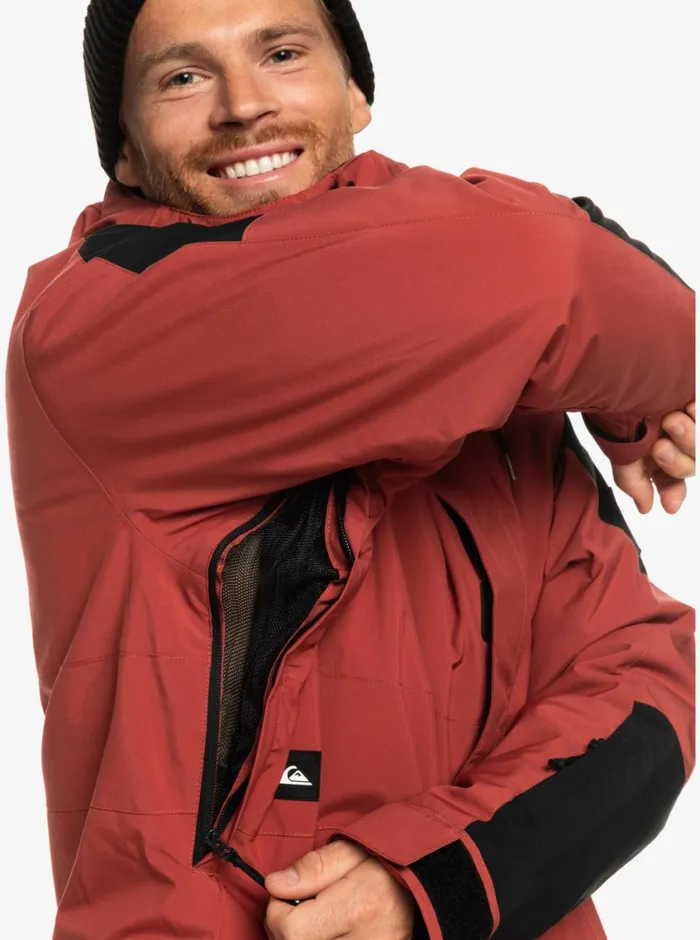 Quiksilver Radicalo Technical Snow Jacket Marsala Mens Snow Jackets