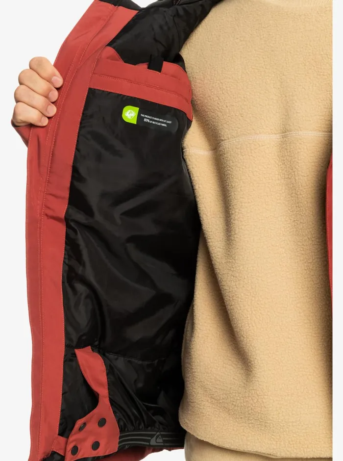 Quiksilver Radicalo Technical Snow Jacket Marsala Mens Snow Jackets