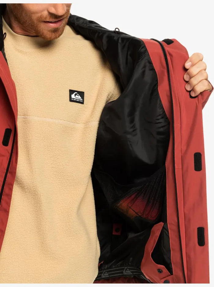 Quiksilver Radicalo Technical Snow Jacket Marsala Mens Snow Jackets