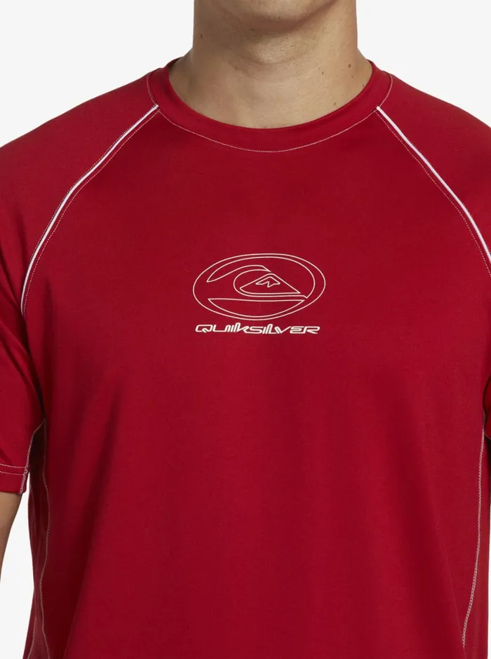 Quiksilver Saturn Surf Tee Short Sleeve Surf Tee Samba Mens Rashguards Quiksilver Saturn Surf Tee Short Sleeve Surf Tee Samba Mens Rashguards