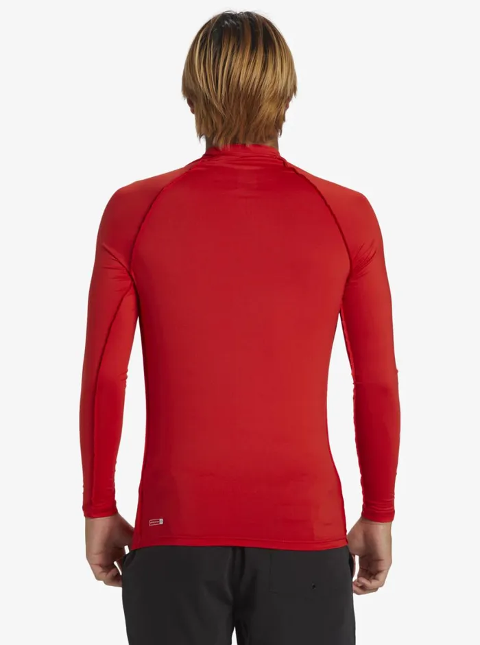 Quiksilver Saturn UPF50 Long Sleeve Surf Tee High Risk Red Mens Rashguards Quiksilver Saturn UPF50 Long Sleeve Surf Tee High Risk Red Mens Rashguards