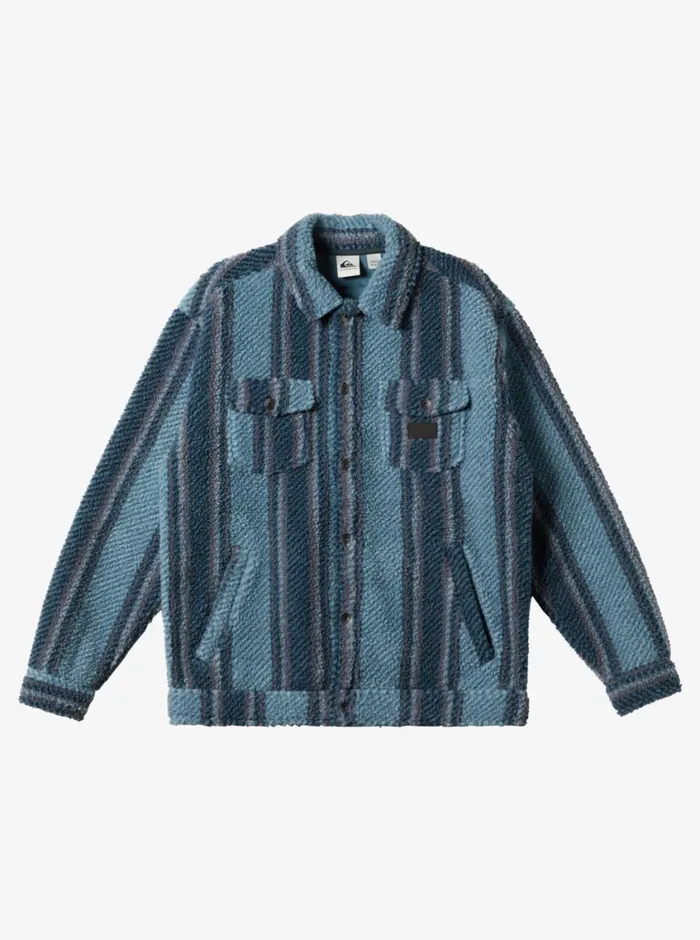 Quiksilver Sherpa Fleece Overshirt Aegean Blue Sherpa Shirt Mens Shirts and Polos Quiksilver Sherpa Fleece Overshirt Aegean Blue Sherpa Shirt Mens Shirts and Polos