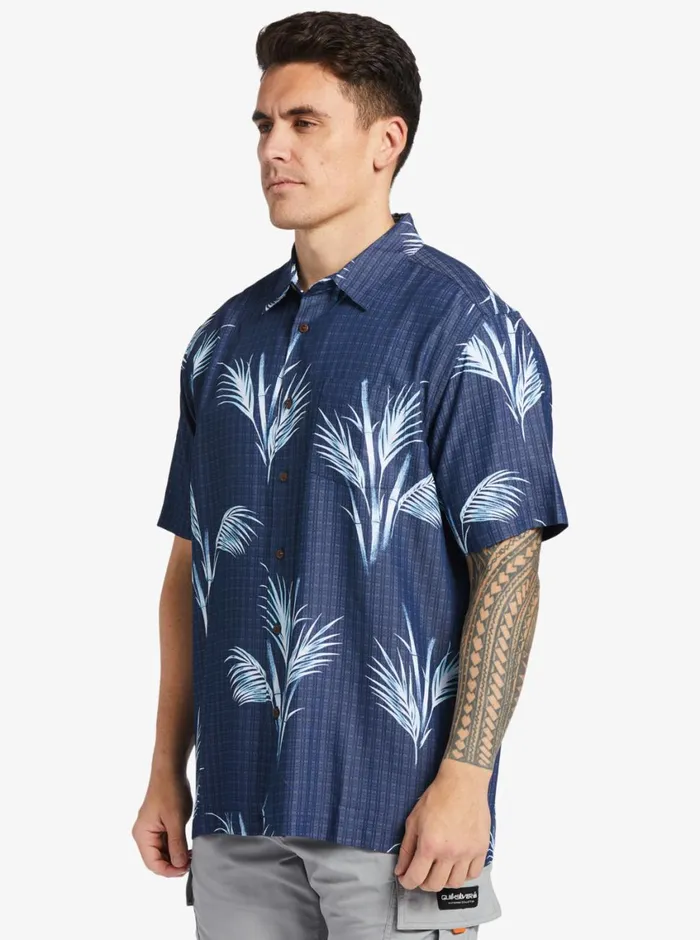 Quiksilver Skipped Out Woven Shirt Estate Blue Skippe Out MensWaterman Shirts and Polos