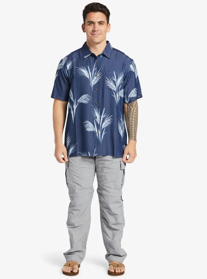 Quiksilver Skipped Out Woven Shirt Estate Blue Skippe Out MensWaterman Shirts and Polos
