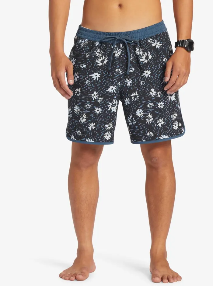 Quiksilver Surfsilk Scallop Volley 17034 Volleys Midnight Navy Mens Elastic Waist Quiksilver Surfsilk Scallop Volley 17034 Volleys Midnight Navy Mens Elastic Waist