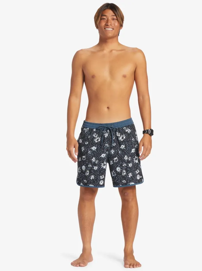 Quiksilver Surfsilk Scallop Volley 17034 Volleys Midnight Navy Mens Elastic Waist Quiksilver Surfsilk Scallop Volley 17034 Volleys Midnight Navy Mens Elastic Waist