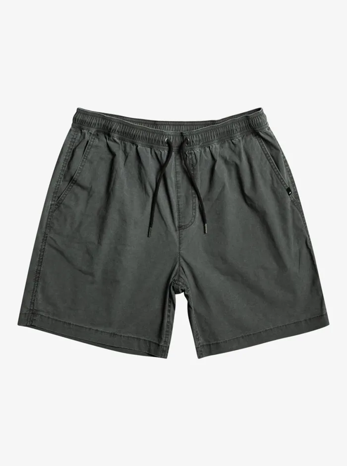 Quiksilver Taxer Elastic Waist Shorts Black Mens Shorts and Amphibians