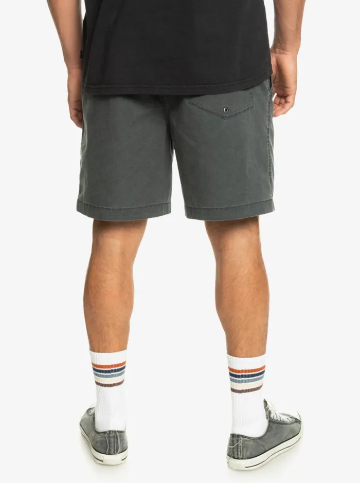 Quiksilver Taxer Elastic Waist Shorts Black Mens Shorts and Amphibians Quiksilver Taxer Elastic Waist Shorts Black Mens Shorts and Amphibians