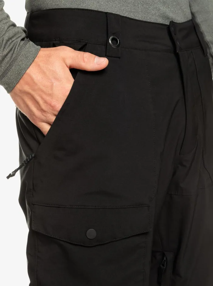 Quiksilver Utility Shell Black Snow Pants True Black Mens Snow Pants