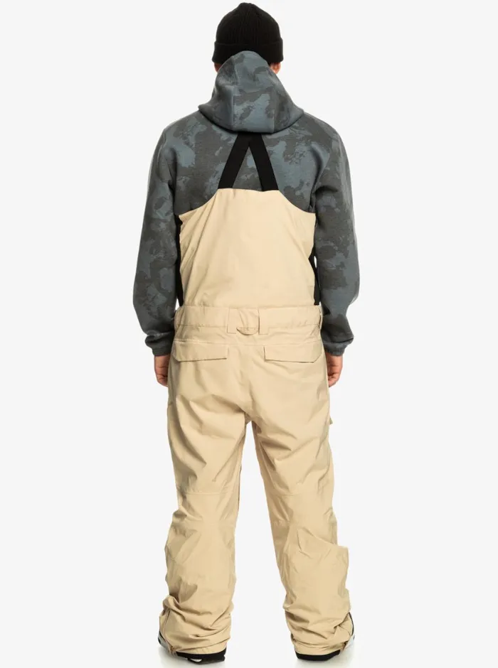 Quiksilver Utility Technical Snow Bib Pants Pale Khaki Mens Snow Pants
