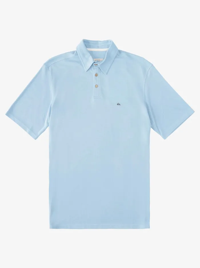 Quiksilver Waterpolo Short Sleeve Polo Shirt Dusk Blue MensWaterman Shirts and Polos Quiksilver Waterpolo Short Sleeve Polo Shirt Dusk Blue MensWaterman Shirts and Polos
