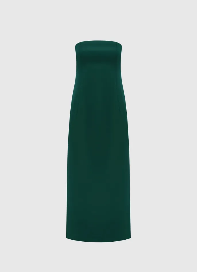 Rayna Bustier Maxi Dress 8211 Emerald Women Dresses and Jumpsuits LEO LIN