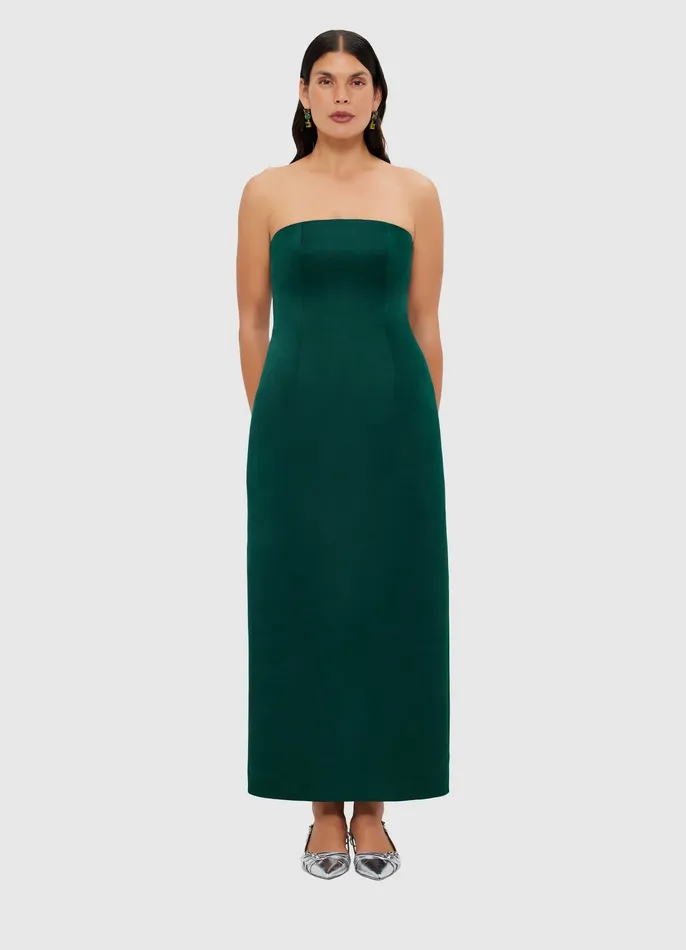Rayna Bustier Maxi Dress 8211 Emerald Women Dresses and Jumpsuits LEO LIN