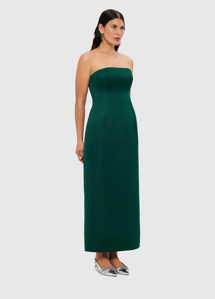 Rayna Bustier Maxi Dress 8211 Emerald Women Dresses and Jumpsuits LEO LIN
