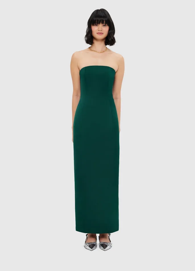 Rayna Bustier Maxi Dress 8211 Emerald Women Dresses and Jumpsuits LEO LIN