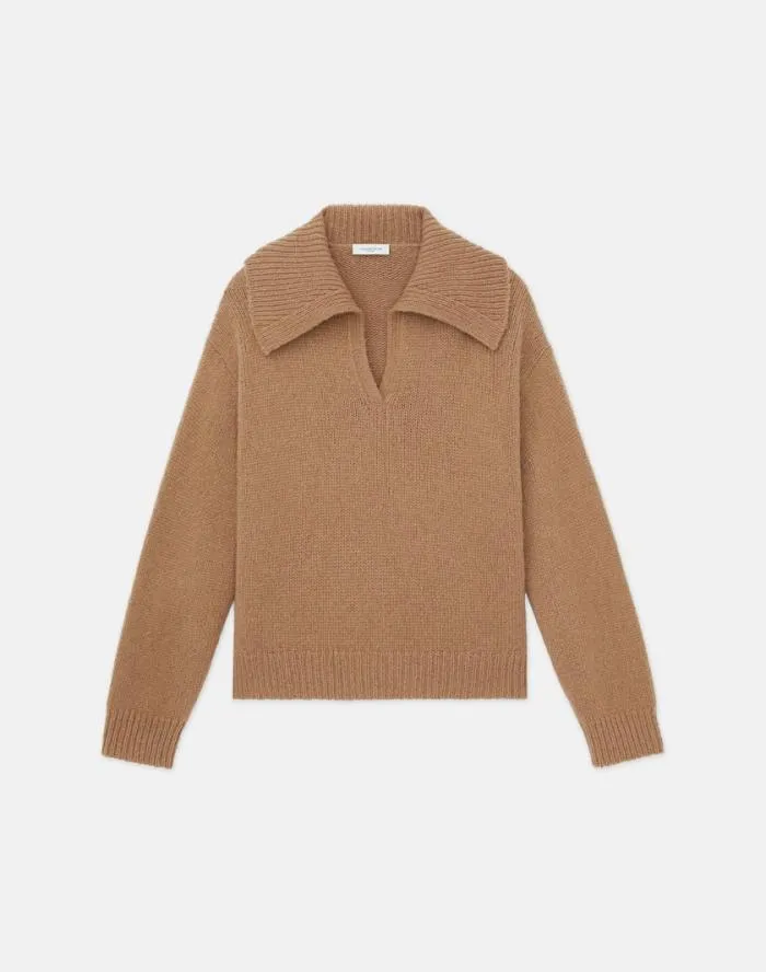 Ready To Wear Camel Hair Chainette Collared Sweater Camel Lafayette 148 New York Sweaters and Knits Ready To Wear Camel Hair Chainette Collared Sweater Camel Lafayette 148 New York Sweaters and Knits