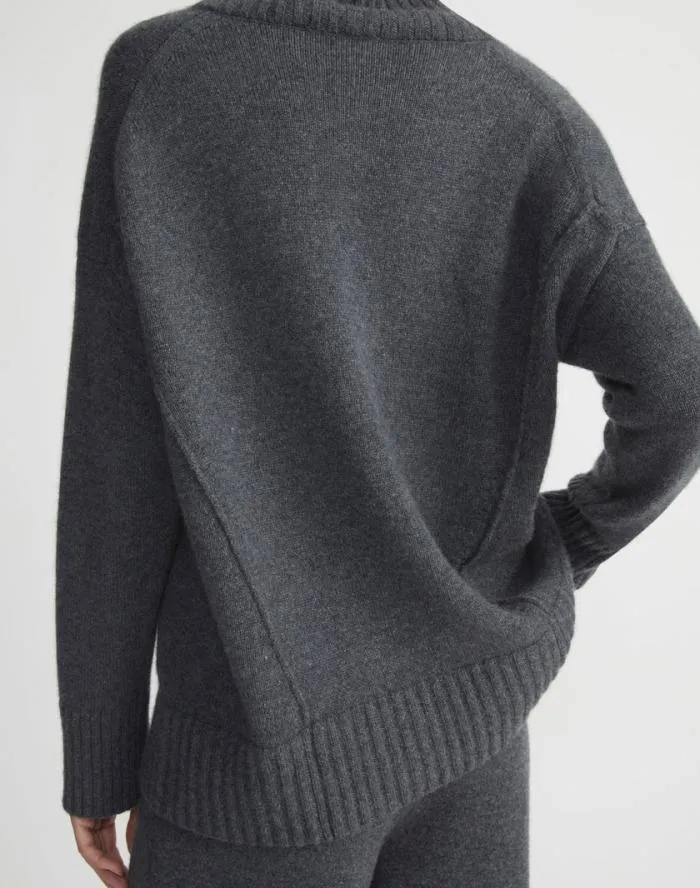 Ready To Wear Cashmere Stand Collar Sweater Black Lafayette 148 New York Sweaters and Knits