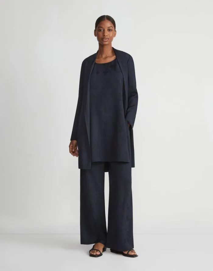 Ready To Wear Flora Bloom Cloqu Jacquard Viscose Riverside Pant Navy Lafayette 148 New York Pants and Shorts