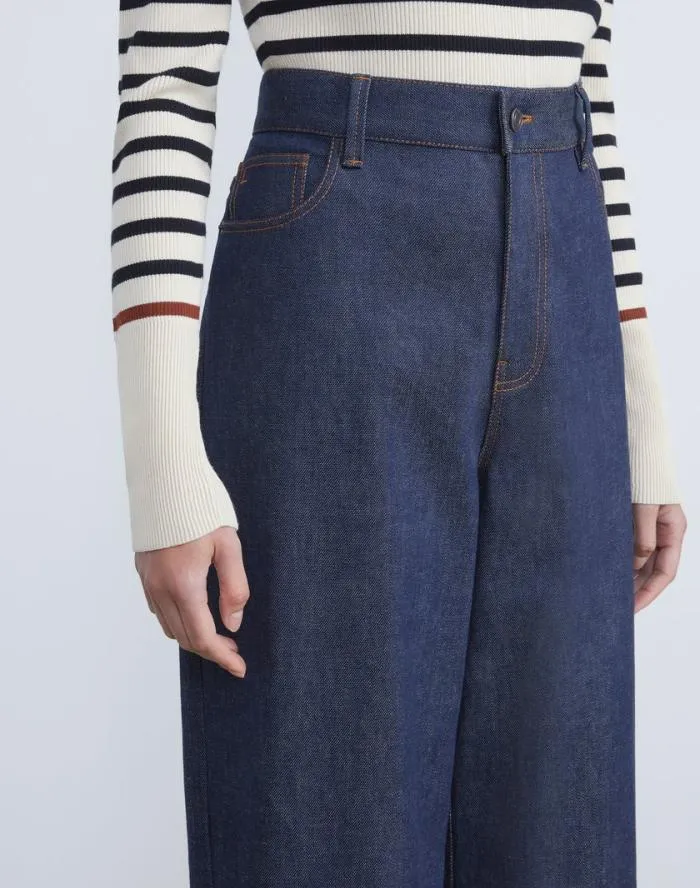 Ready To Wear L148 Denim Crosby Boyfriend Jean Shipyard Indigo Lafayette 148 New York Pants and Shorts