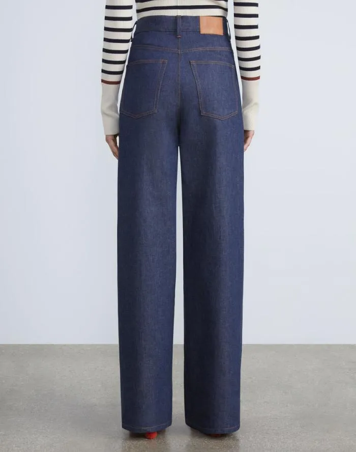 Ready To Wear L148 Denim Crosby Boyfriend Jean Shipyard Indigo Lafayette 148 New York Pants and Shorts