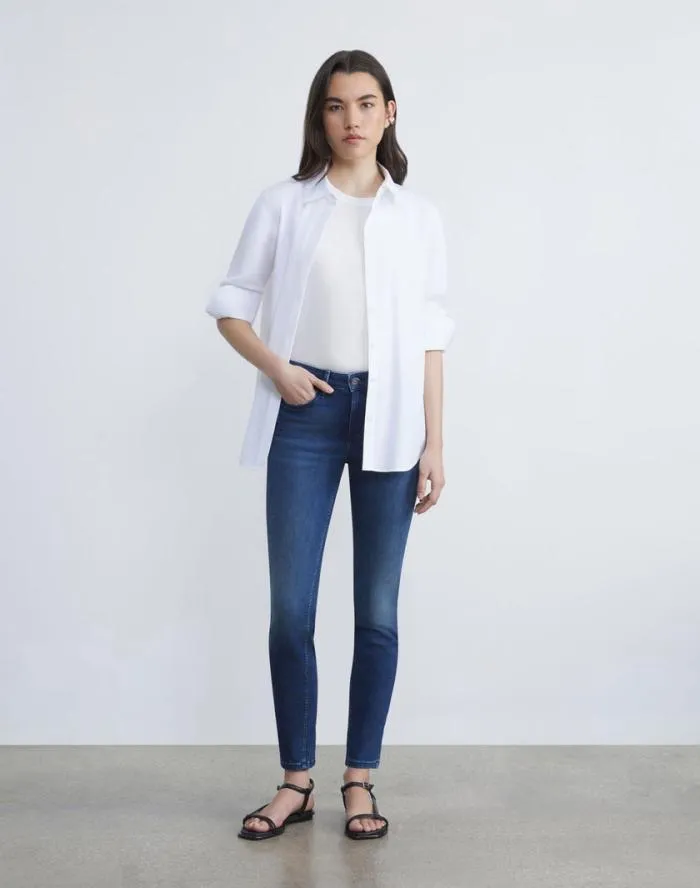 Ready To Wear L148 Denim Mercer Skinny Jean Empire Indigo Lafayette 148 New York Pants and Shorts