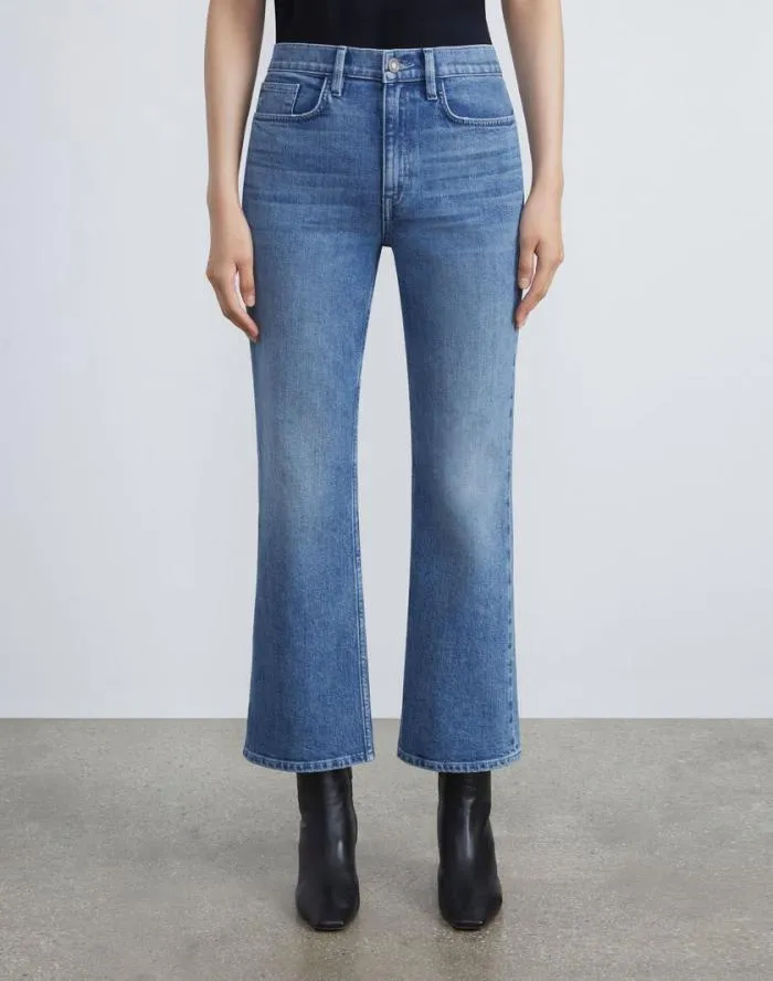 Ready To Wear L148 Denim Mott Flared Ankle Jean Faded Skyline Lafayette 148 New York Pants and Shorts
