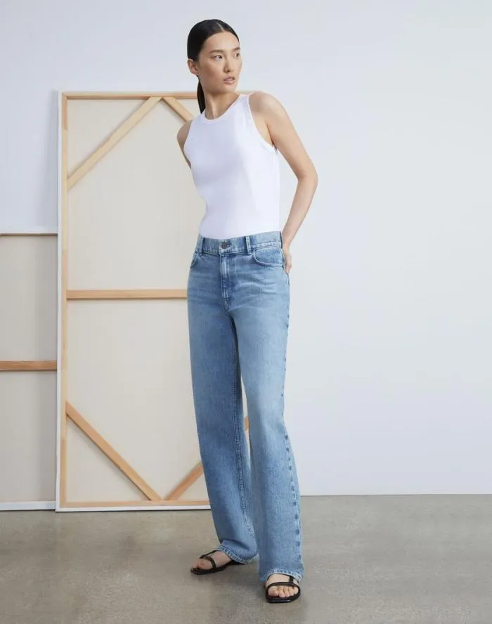 Ready To Wear L148 Denim York Jean Stonewash Blue Lafayette 148 New York Pants and Shorts