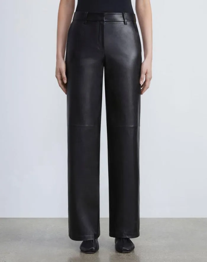 Ready To Wear Nappa Leather Sullivan Pant Black Lafayette 148 New York Pants and Shorts