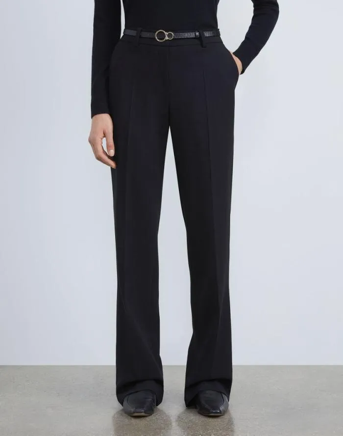 Ready To Wear Responsible Wool Double Face Gates Pant Black Lafayette 148 New York Pants and Shorts