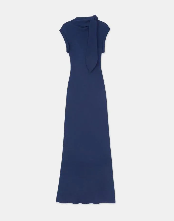 Ready To Wear Silk Georgette Bias Scarf Gown Midnight Blue Lafayette 148 New York Dresses Ready To Wear Silk Georgette Bias Scarf Gown Midnight Blue Lafayette 148 New York Dresses